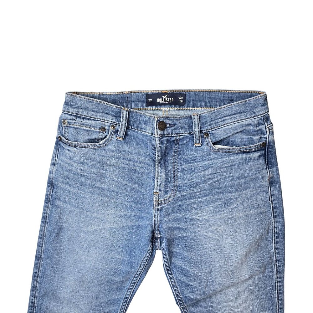 Hollister womens Blue Denim Jeans W30 L30 Straight Fit - Picture 3 of 5